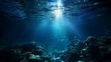 Fototapeta Fototapety do akwarium - Underwater Sky, A mesmerizing image of an underwater world where the sea mimics the appearance of a starlit night sky, blurring the lines between above and below