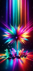 Wall Mural - abstract background with lights