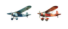 Watercolor Flying Airplane, Png Transparent