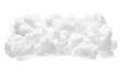 Fluffy Serene Stratocumulus Clouds Dance Isolated on Transparent Background PNG.
