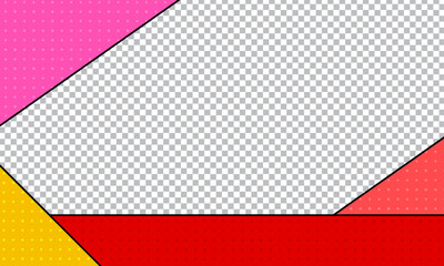 Blank cartoon pop art thumbnail background