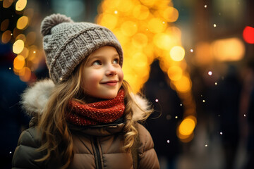 Sticker - Ai generated picture image of cheerful children enjoying christmas time miracle fairytale