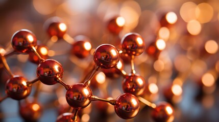 Wall Mural - abstract science background with atoms and molecules, illustration of molecular structure for backdr