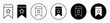 Bookmark star icon. add online webpage to bookmark or save favorite in browser symbol set. internet rate value or prize bookmark ribbon flag or tag vector logo. review favorite page button 