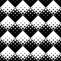 Wall Mural - abstract black and white seamless retro circle pattern background