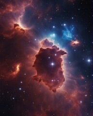Wall Mural - nebula and galaxies in space. abstract cosmos background