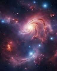 Wall Mural - nebula and galaxies in space. abstract cosmos background