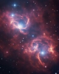 Wall Mural - nebula and galaxies in space. abstract cosmos background