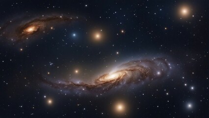 Wall Mural - nebula and galaxies in space. abstract cosmos background