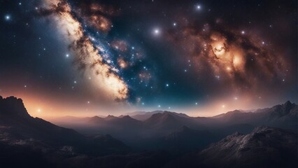 Wall Mural - nebula and galaxies in space. abstract cosmos background