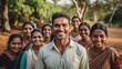 © CStock - Group of Indian people smiling looking at camera With park background,