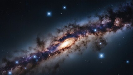Wall Mural - close up view of milky way galaxy with stars