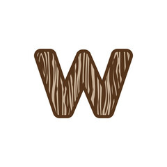 Wall Mural - Letter W Wood carpentry logo