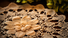 Decorations Made From Different Shape And Color Seashells., Doces, Golden Iron Flower, Sunflower On Old Paper Background



