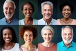 Collage Of Smiling, Multiracial Society Representing Different Ages