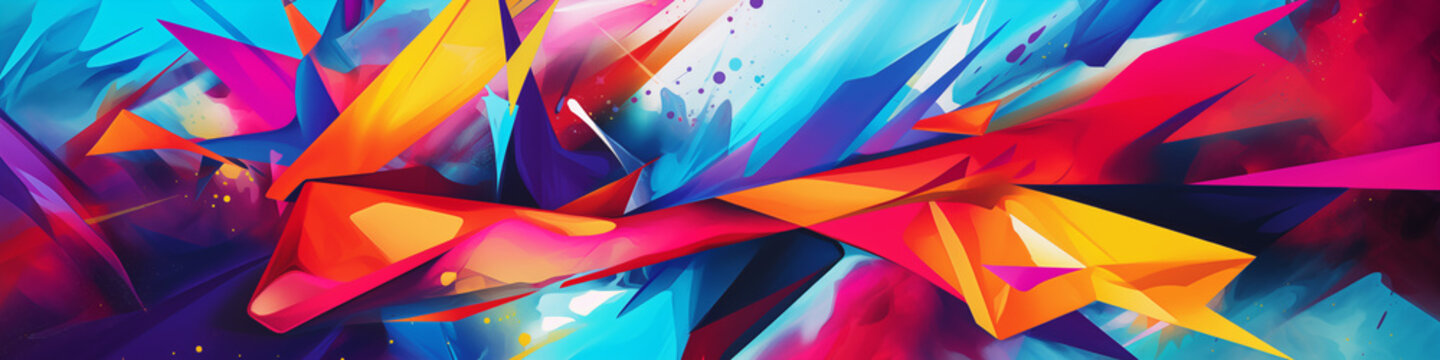 a vibrant and dynamic abstract background featuring a kaleidoscope of bold, high-contrast colors