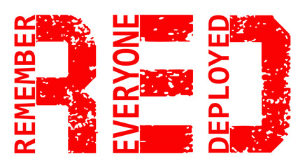 Wall Mural - Red Friday - Remember Everyone Deployed Design