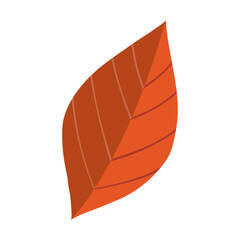 Poster - Flat colored autumn leaf icon Vector