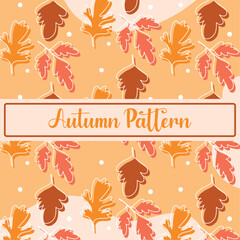 Wall Mural - Colored autumn pattern background Vector