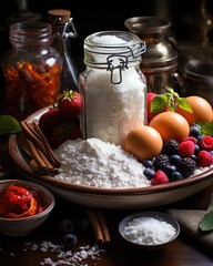 Poster - A diverse assortment of various types of delicious food neatly arranged in a bowl.