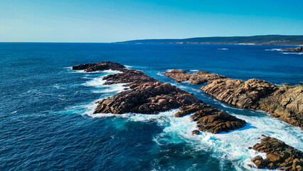 Wall Mural - Aerial view of Canal Rocks coastline, Yellingup, Margaret River Region