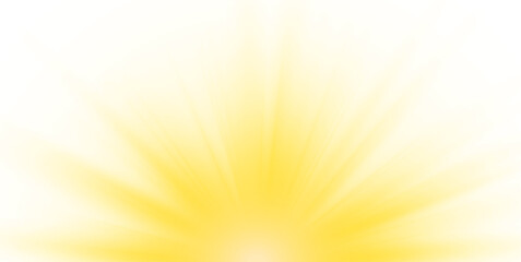 Fototapete - Sun light with glare. Golden flash png. Sun rays png. Vector illustration for perfect effect with sparkles.