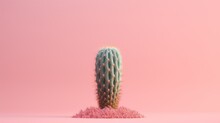  a cactus on a pink background with a small amount of pink dust in the bottom of the image and a small amount of pink dust in the bottom of the image.