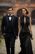 © Mustafa - Elegantly dressed young couple walking on the street