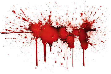 Fototapeta dramatic contrast, blood drops on a pristine white background, a visceral and evocative image capturing intensity in this stock photo moment.