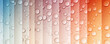 Colorful vertical stripes pattern with close-up of dew drops on. Vivid background