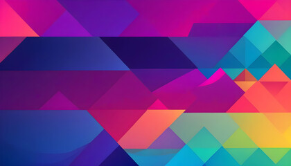 Sticker - Colorful geometric background