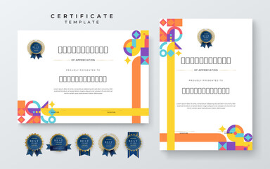 Wall Mural - Colorful colourful vector modern luxury certificate corporate template design