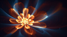 Fond De Fleurs Orange Et Transparente. Nature, Fleur, Sombre. Motif Floral Pour Décoration, Création Graphique Et Conception.