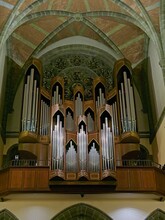 Old Organ In An Vintage Church Building
