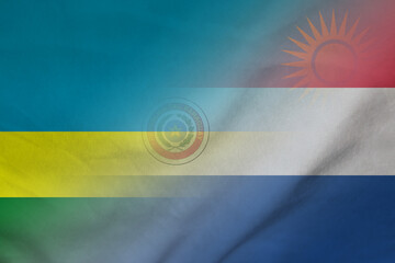 Rwanda and Paraguay official flag international negotiation PRY RWA