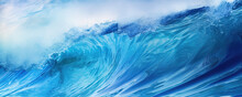 Blue Ocean Wave Background With Copy Space 