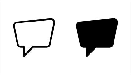 Wall Mural - Comment icon. Chat in trendy flat design. Speech Bubble icon, vector illustration on white background