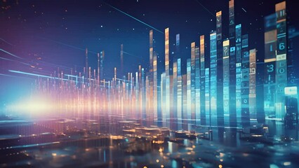 Wall Mural - data alchemy an abstract visualization of algorithms transforming raw data into a digital masterpiec