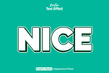 Wall Mural - nice text effect with white graphic style and editable.