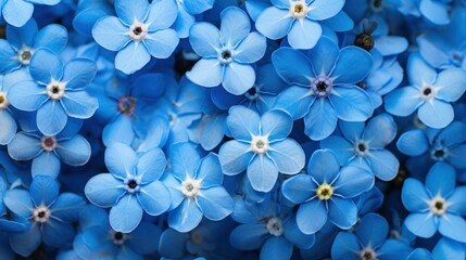  Top View Forget-Me-Nots Background with Small Blue Flowers