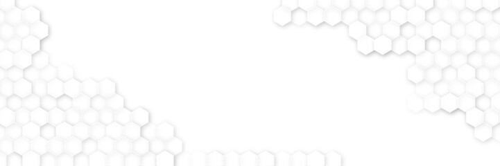 Abstract background with geometric shapes and hexagon pattern. Vector illustration for technology or science design
