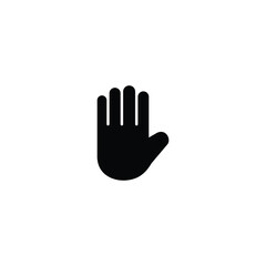 Wall Mural - hand icon, hand stop sign vector for web site computer and mobile app