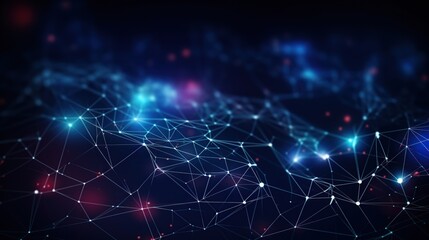 Futuristic technology wave. Abstract communication background with connecting dots and lines.,Abstract waves with moving particles. Big data analysis.