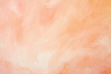 Watercolor Paper Texture Painting Wall. Abstract Peach Fuzz Color, Marble Copy Space Background.