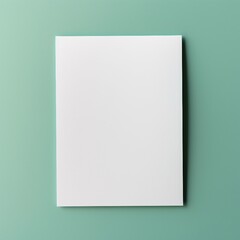 Canvas Print - blank paper on green