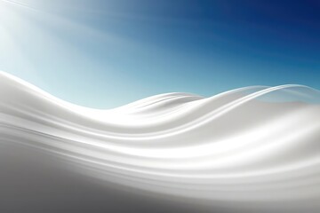 Wall Mural - an abstract background image for creative content, showcasing a white wave design, creating a dynami