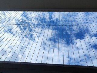 blue sky with invisible grill