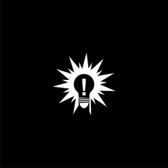 Poster - Bright new idea icon isolated on dark background