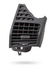 Poster - A close-up view of a part of the interior of a modern car with a view of the ventilation deflector of the heater for heating and cooling the passenger compartment. Used auto part catalog from junkyard