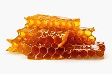 Wall Mural - A pile of honeycombs stacked on top of each other. Perfect for illustrating the natural beauty of honeycombs and their use in beekeeping or honey production